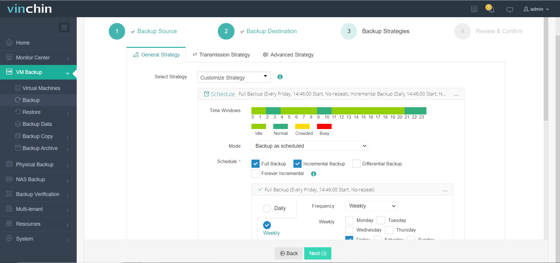 Выберите стратегию резервного копирования OpenStack