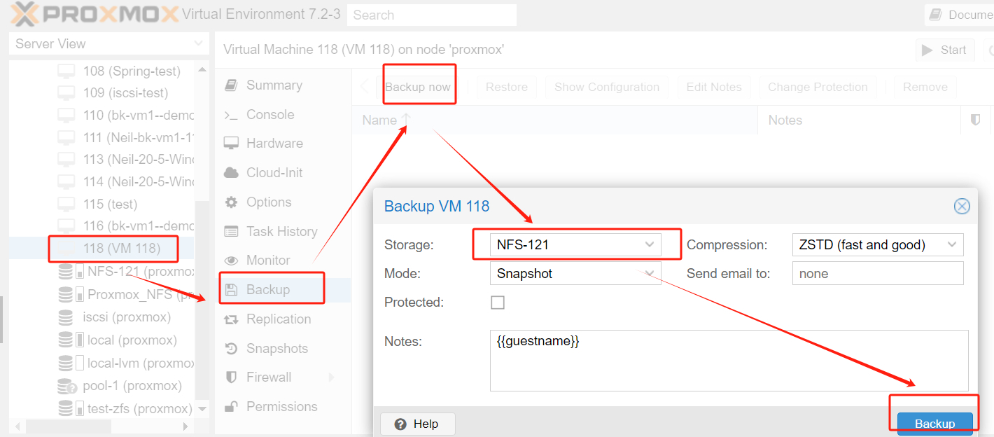 Как добавить хранилище NFS в Proxmox для бэкапа виртуальных машин